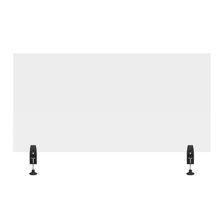 Luxor 48" x 24" Clear Acrylic Divider w/ 2 Side Desk Clamps DIVCL-4824C